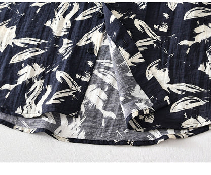 Women’s Street Hip-Hop Floral Cardigan – Loose Fit Long Sleeve Jacket | Printed Viscose Blend | Casual Outerwear