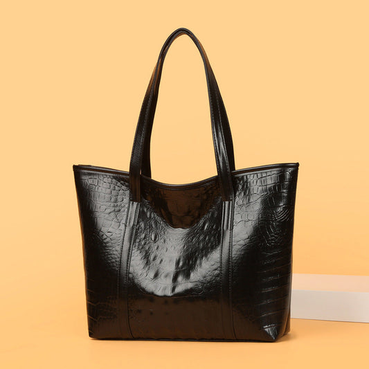 Large Capacity Women's Shoulder Bag – Soft Leather, Lightweight & Portable hanyelevate