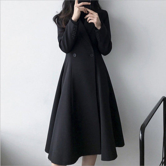 Plus Size Women's Suit Trench Coat – Long Autumn Overcoat for Elegant Looks hanyelevate