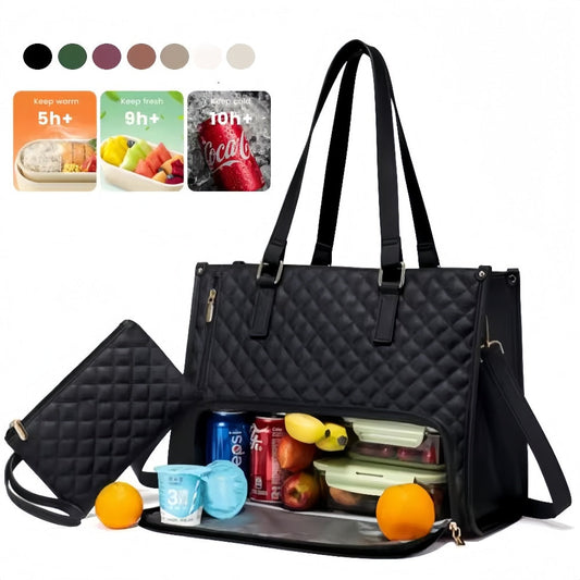 Women’s Insulated Lunch Bag – Leak-Proof, Large Capacity Tote with Laptop & Commute Storage hanyelevate