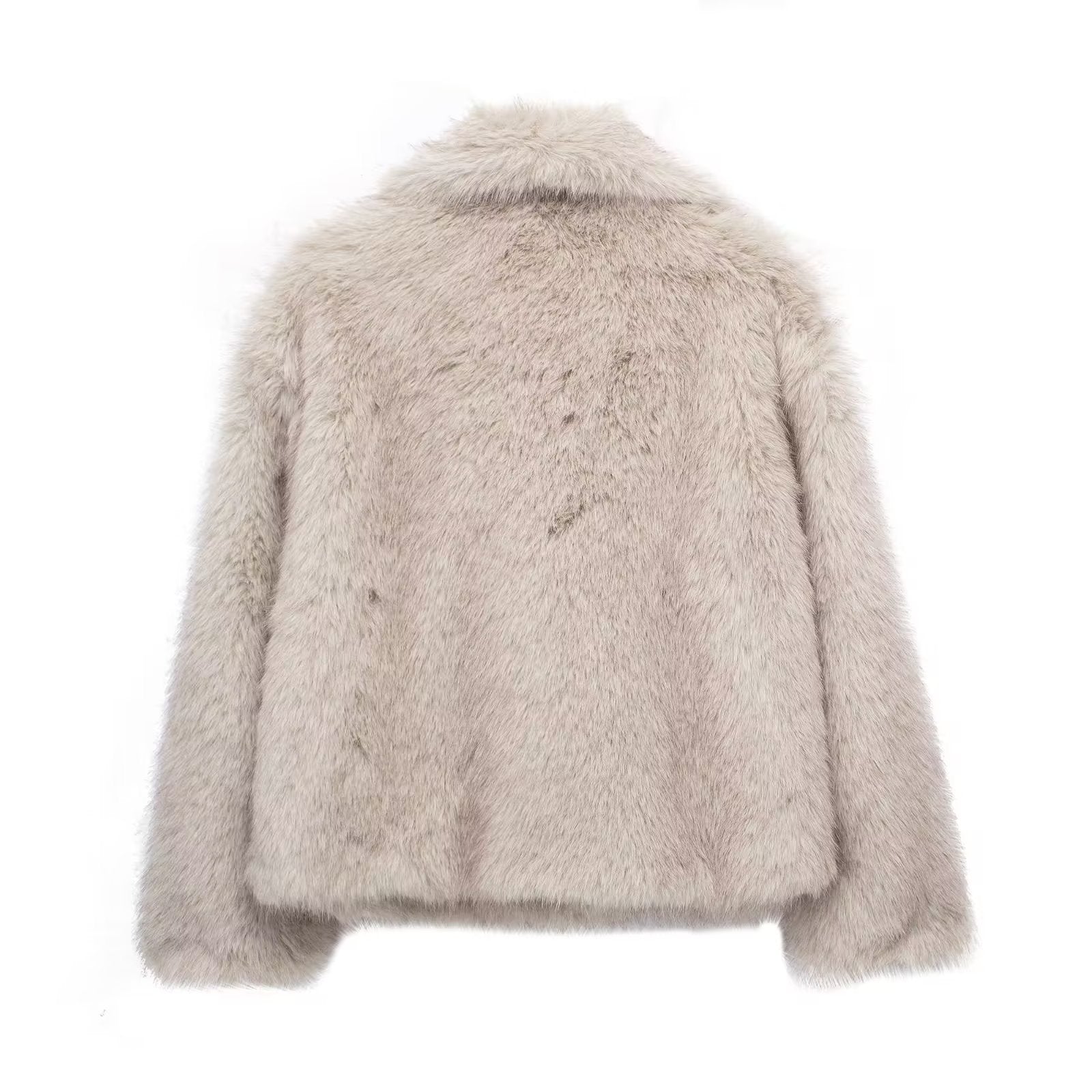 Women’s Winter Plush Coat – Thicken Lapel Casual Long Sleeve Outwear hanyelevate