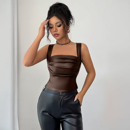 Women’s Elegant Slim Fit Dress – Solid Color | Black, Brown, Wine Red | S–XL