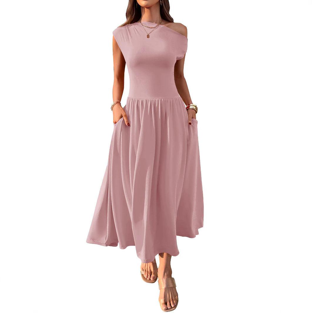 Women’s Knitted Umbrella Skirt – Elastic Waist Sleeveless Dress | S–XL | Multiple Colors hanyelevate