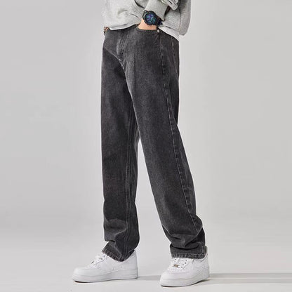 Teenagers’ Denim Straight-Leg Pants | Mid Waist | Casual Leisure