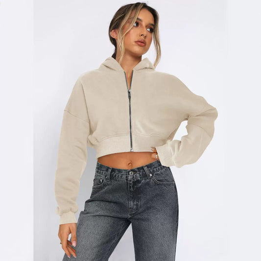 Street Fashion Wool Sweater Fleece Jacket – Zipper Trendy Style for Women