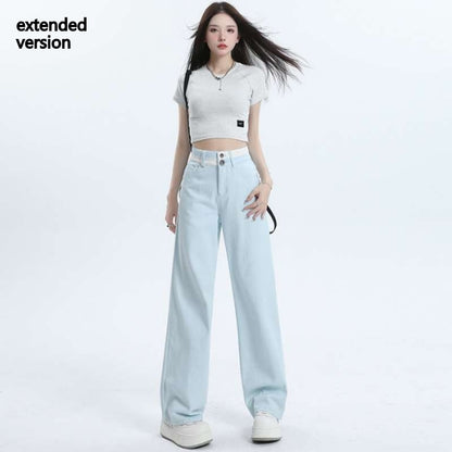Women’s Cotton Wide-Leg Pants – High/Mid Waist | Meteor Blue, White, Rose Red | XS–2XL